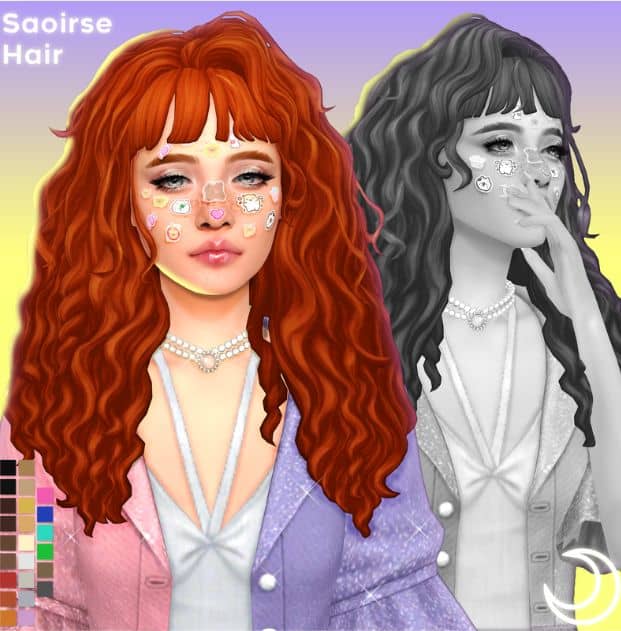 sims 4 curly with bangs