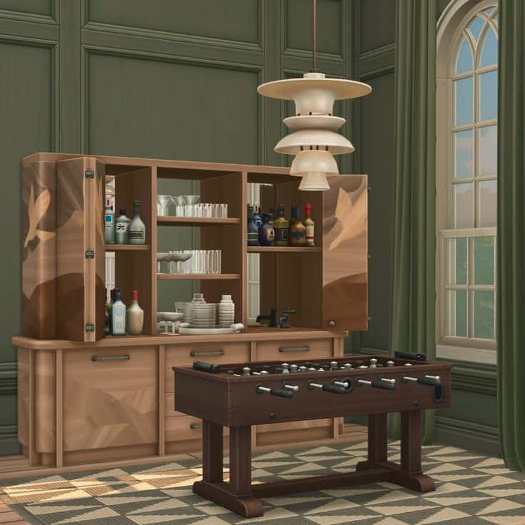 sims 4 games room and bar cc pack
