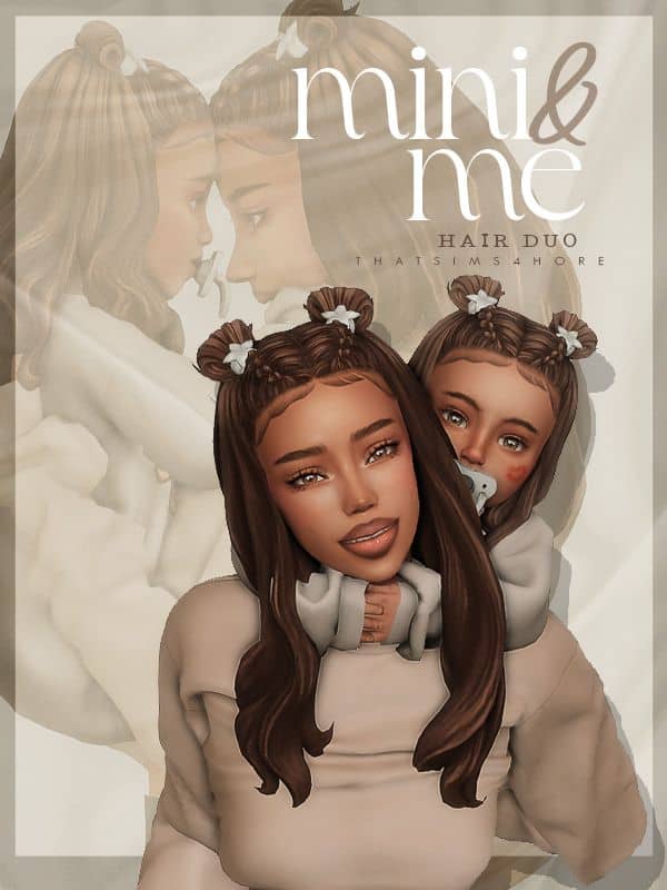 sims 4 hair duo cc pack