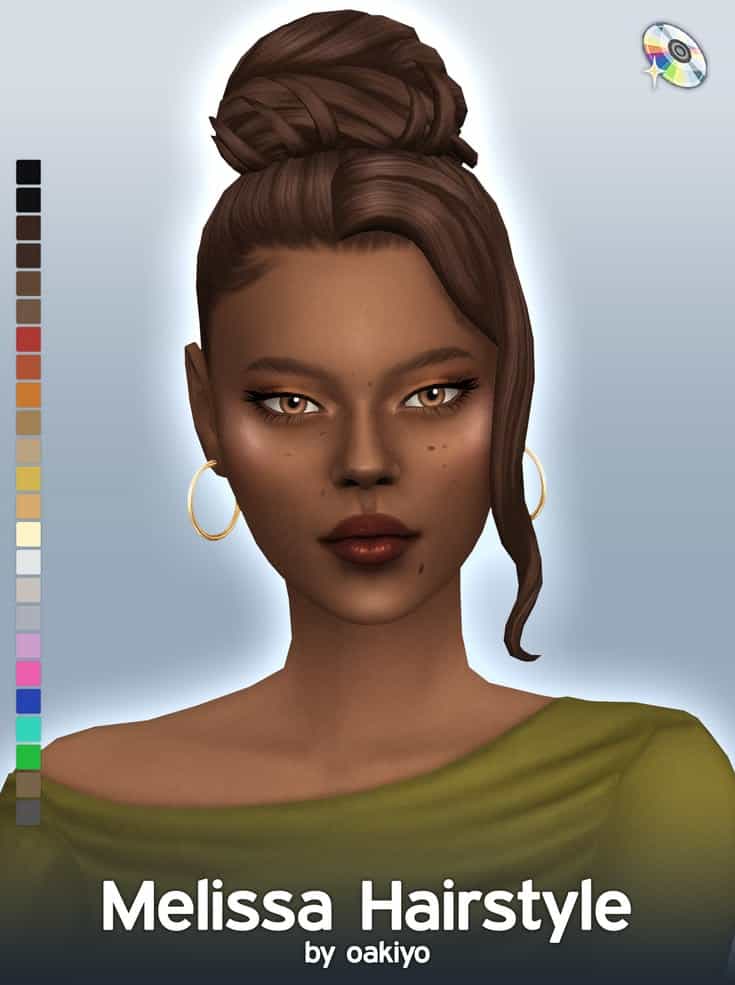 sims 4 high bun cc hair