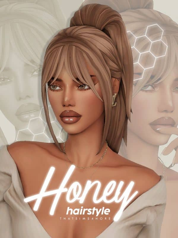 sims 4 high ponytail cc