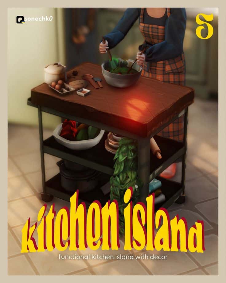 sims 4 kitchen island