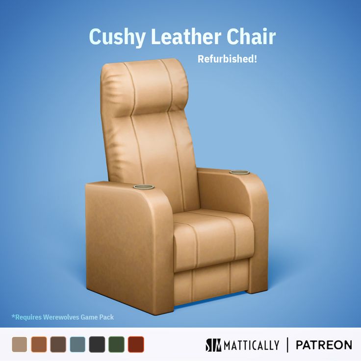 sims 4 leather chair cc