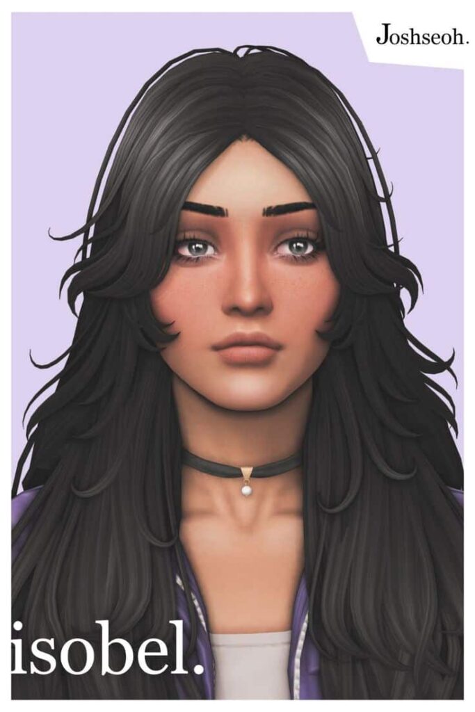 sims 4 long hair with layers