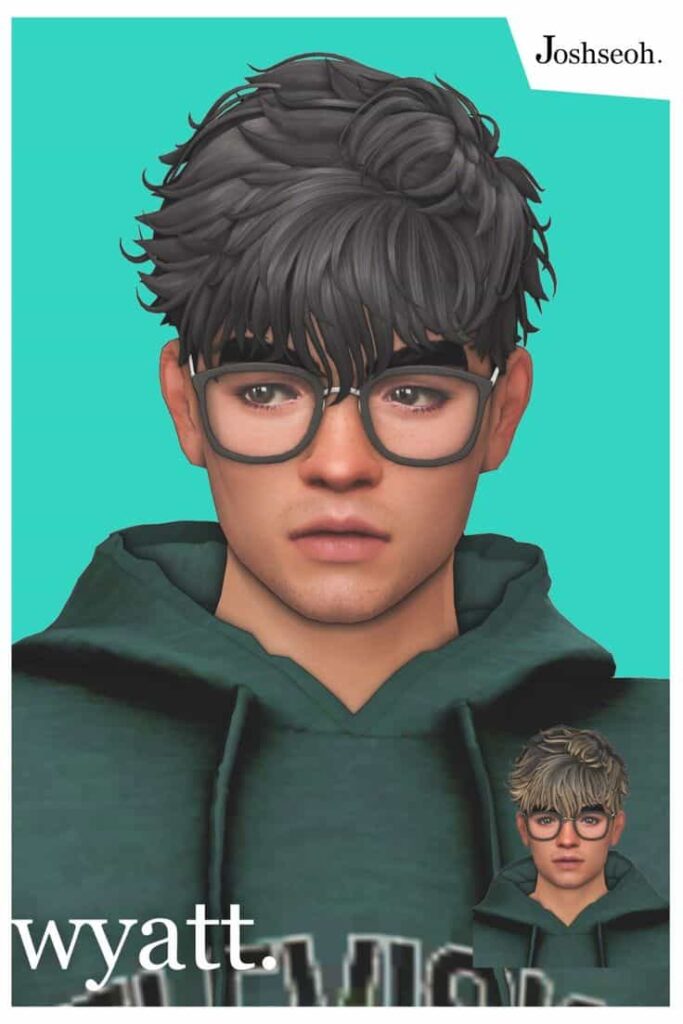 sims 4 male messy hair cc