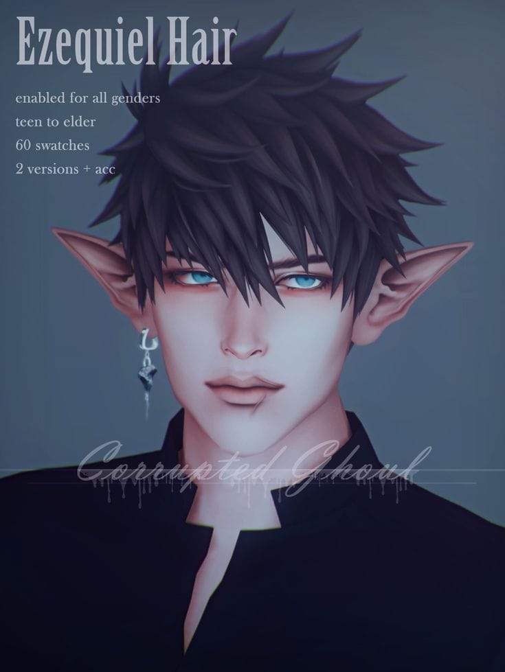sims 4 male ponytail