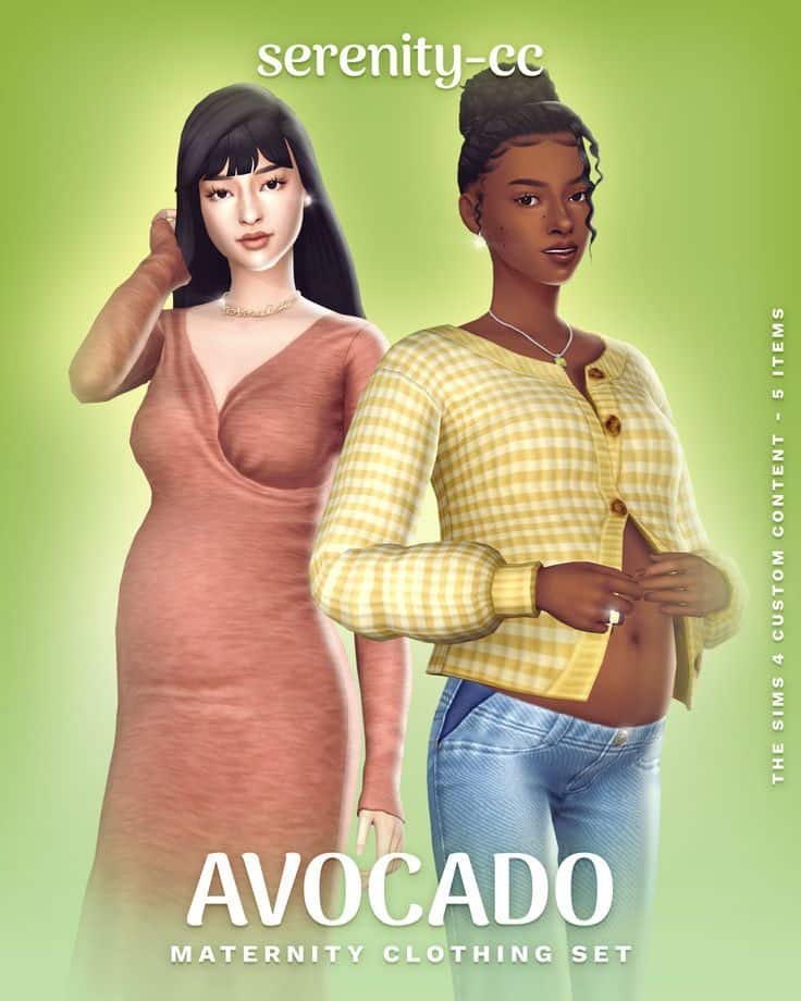 sims 4 maternity clothing set