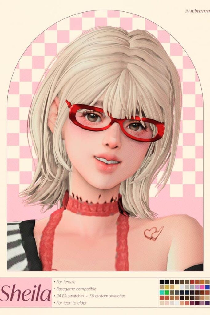 sims 4 messy wavy hair cc