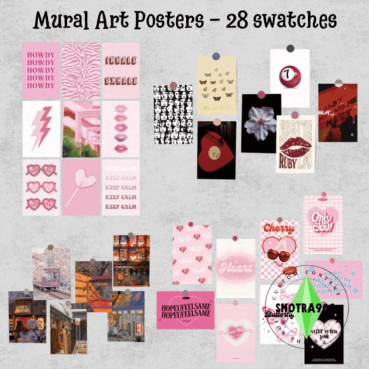 sims 4 mural art posters
