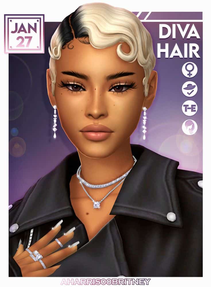 sims 4 short wavy hair cc