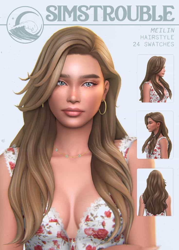 sims 4 side parted hair cc