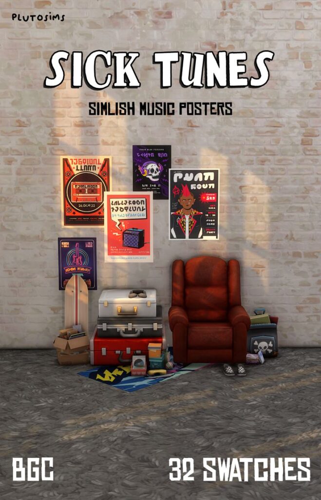 sims 4 simlish music posters