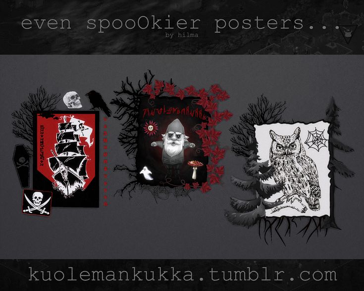 sims 4 spookier posters cc