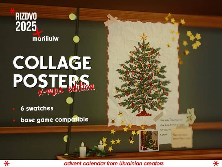 sims 4 x-mas posters