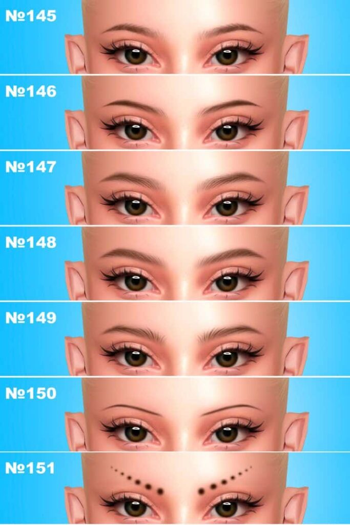 the sims 4 eyebrows pack
