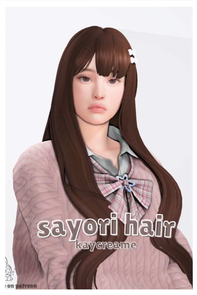 the sims 4 long hair with bangs