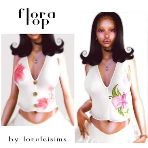 flora sims 4 tops