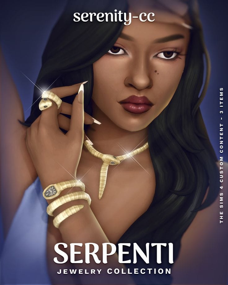 maxis match jewelry cc set