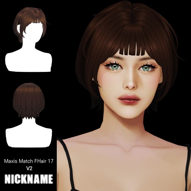 maxis match short hair sims 4