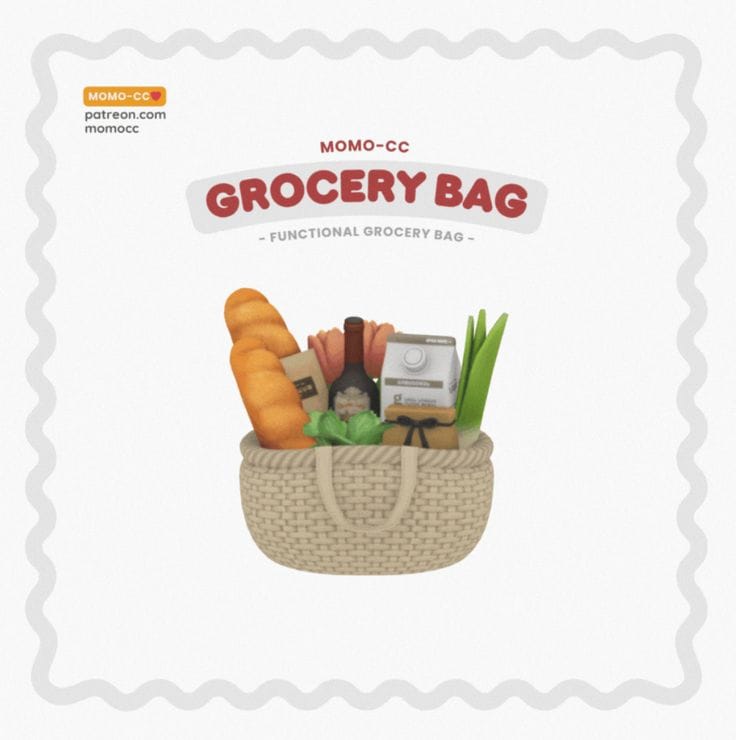 sims 4 functional grocery bag