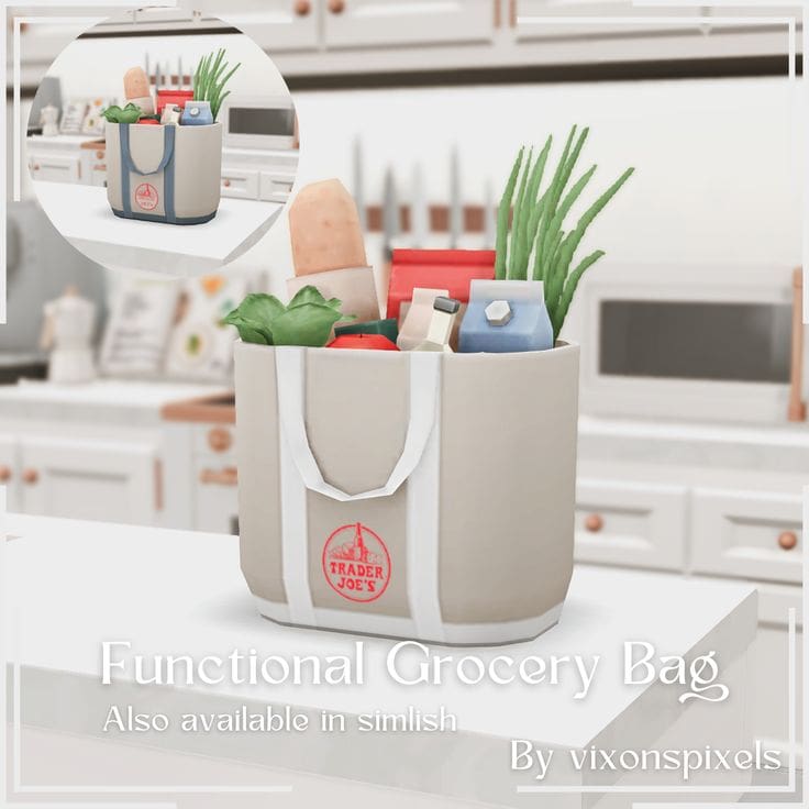 sims 4 functional grocery bag