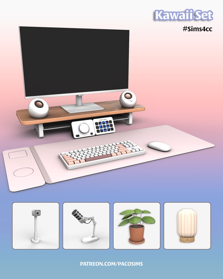 sims 4 kawaii cc set