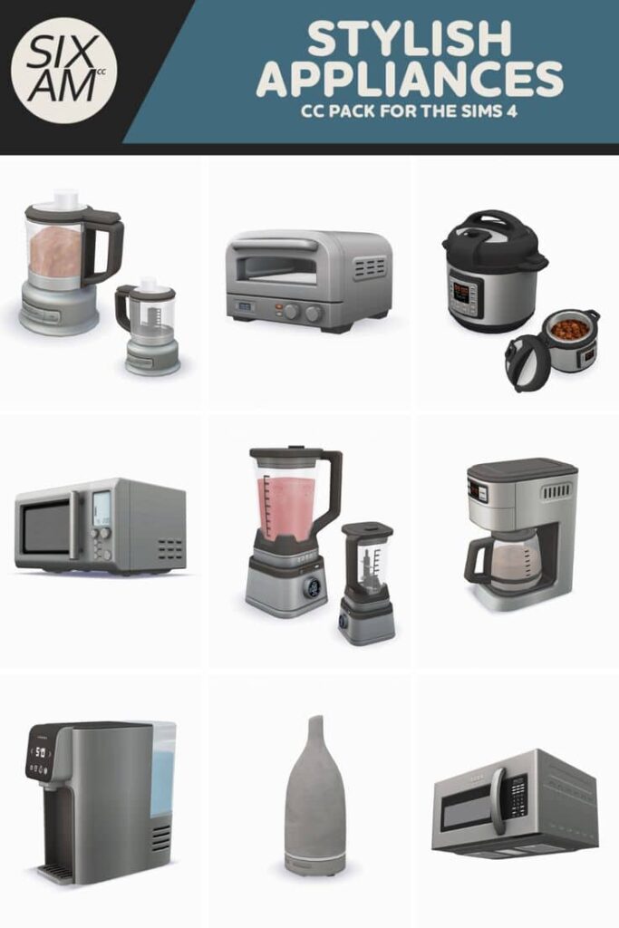 sims 4 kitchen appliances cc pack
