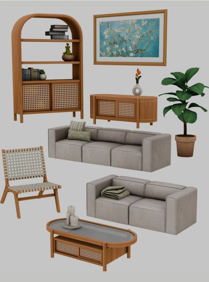 sims 4 living room cc pack
