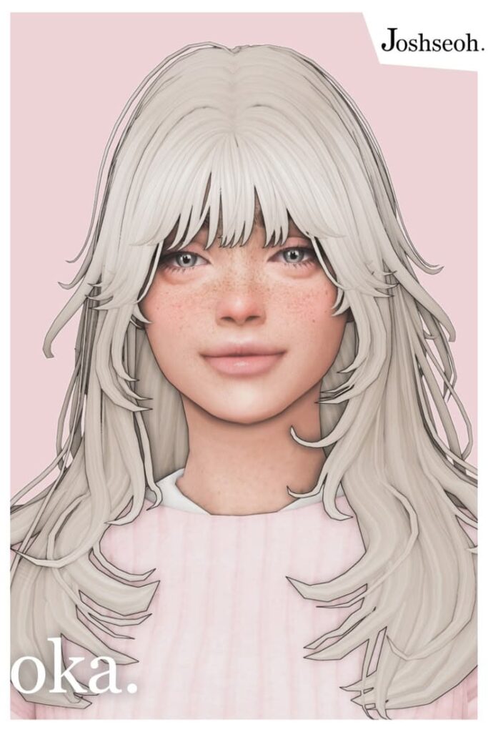 sims 4 long hair with bangs