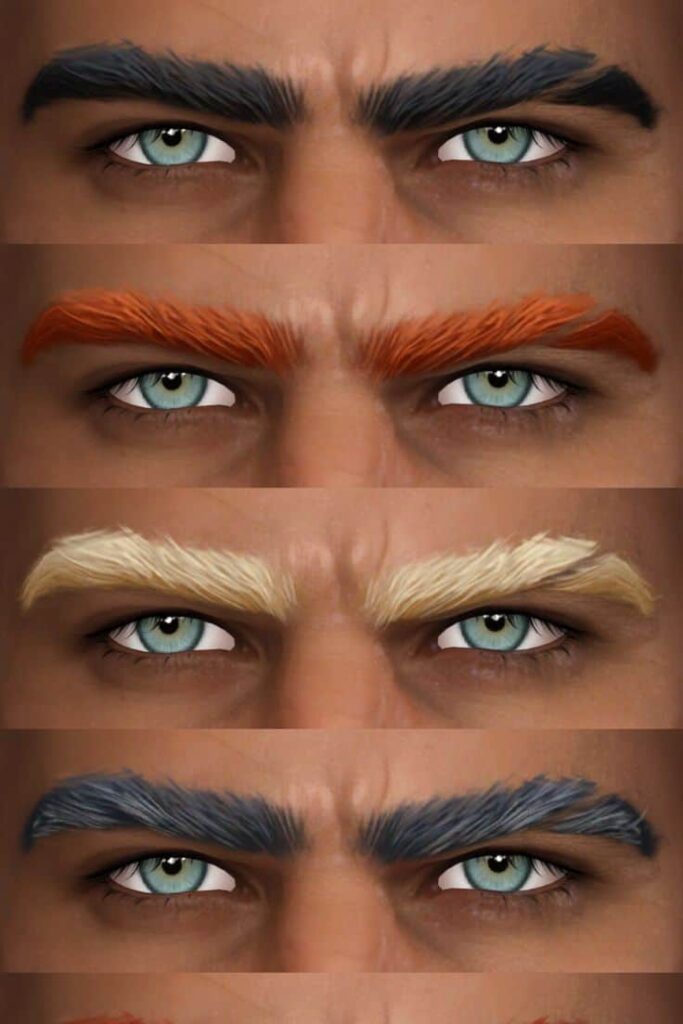sims 4 male thick eyebrows