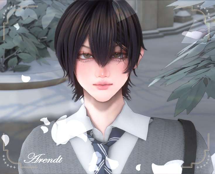 sims 4 short hair with bangs