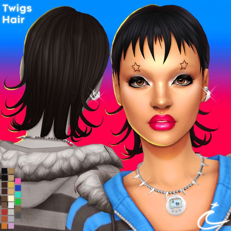 sims 4 short hair with bangs