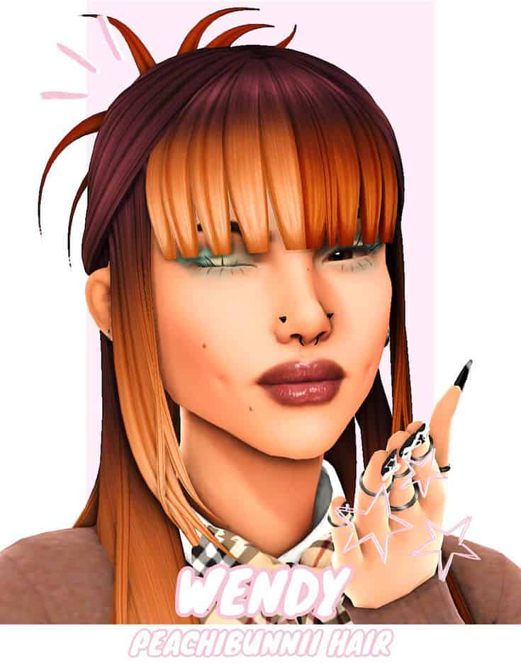 best long hair cc with bangs