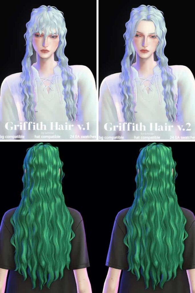 best sims 4 long wavy hair