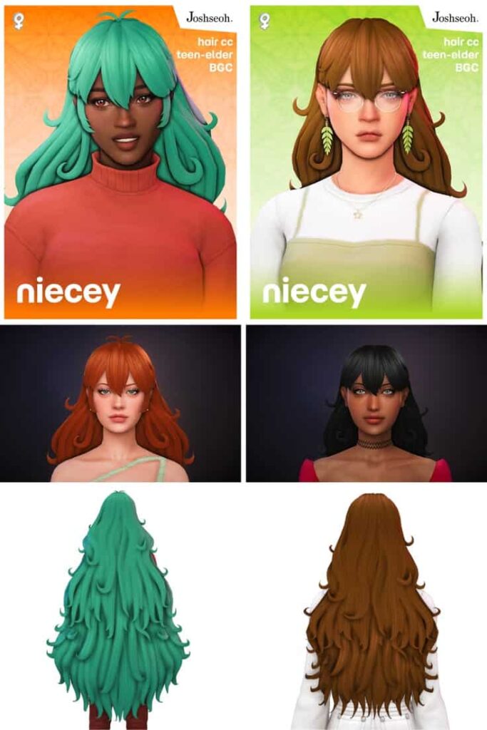best sims 4 long wavy hair
