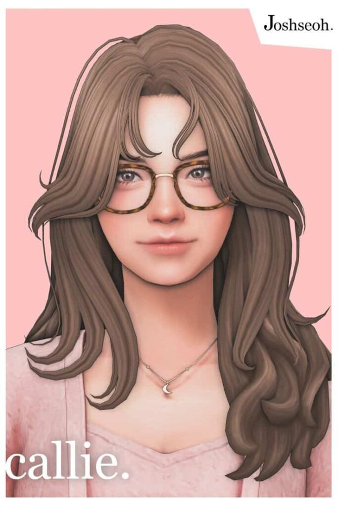 callie sims 4 long hair