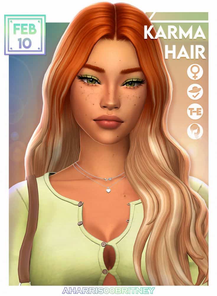 long wavy hair with bangs