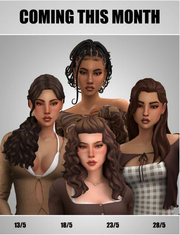 sims 4 cc hair set