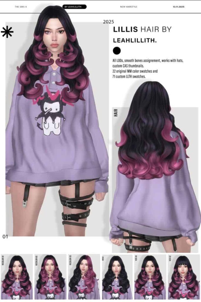 sims 4 curly long hair