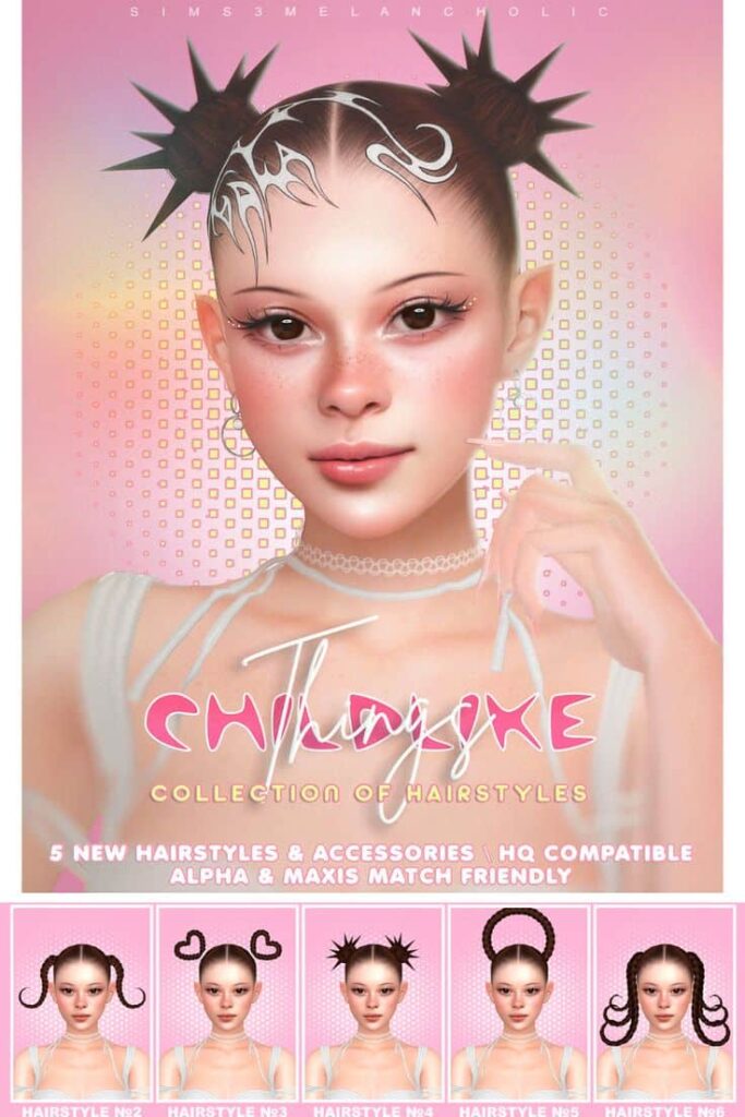 sims 4 hair cc pack and accessories