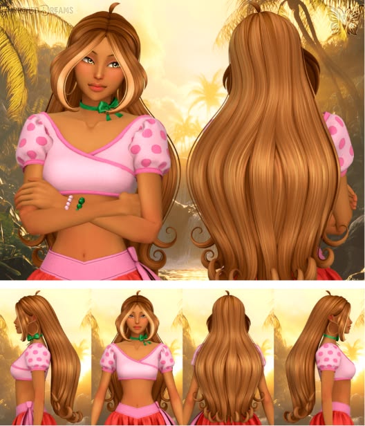 sims 4 long hair maxis match