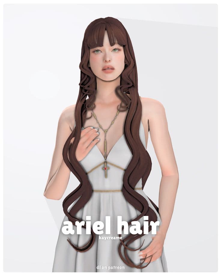 sims 4 long wavy hair