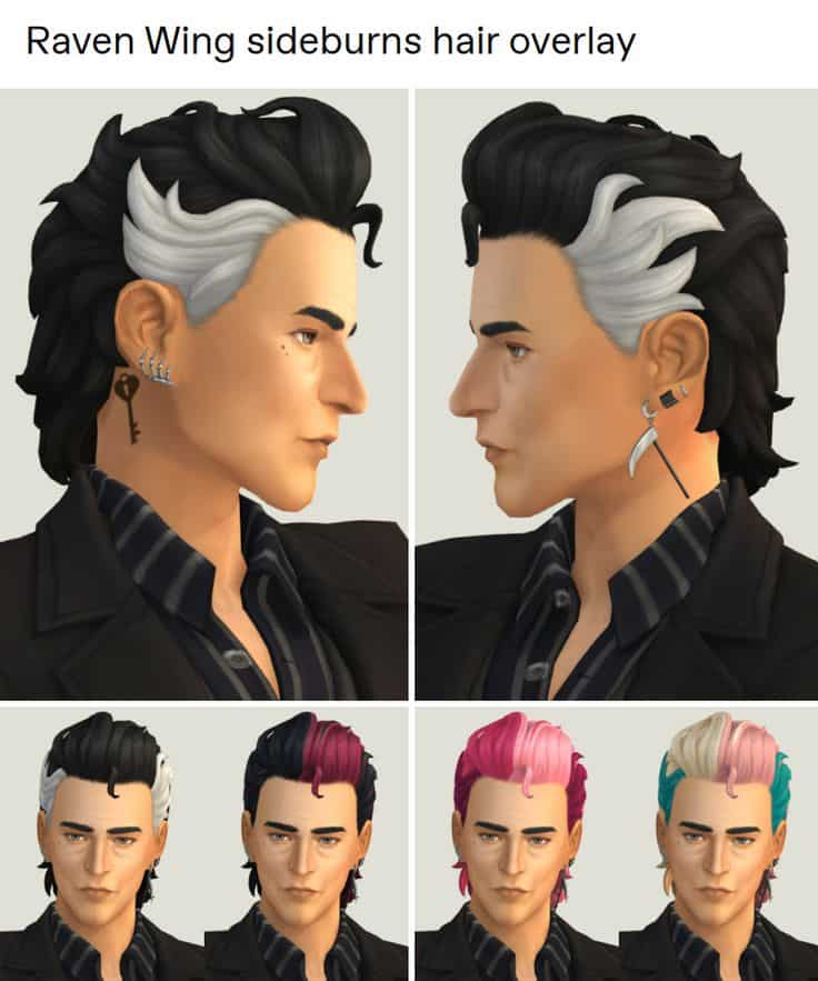 sims 4 sideburns hair overlay