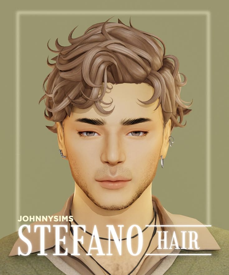 stefano male hair cc sims 4