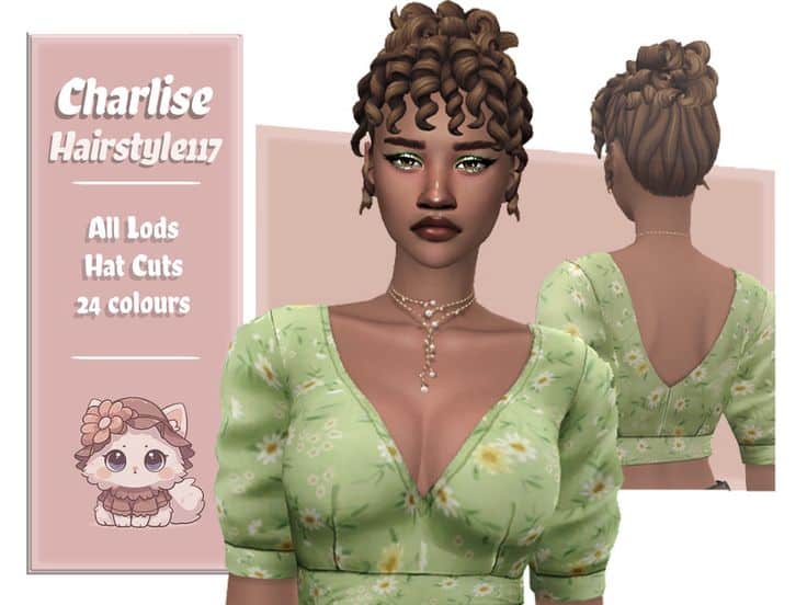 Charlise Hairstyle sims 4