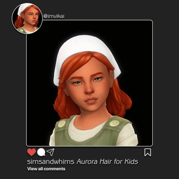 Sims 4 Aurora Hair for Kids