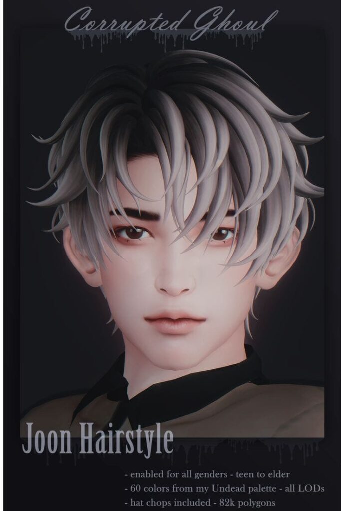 best male hair cc