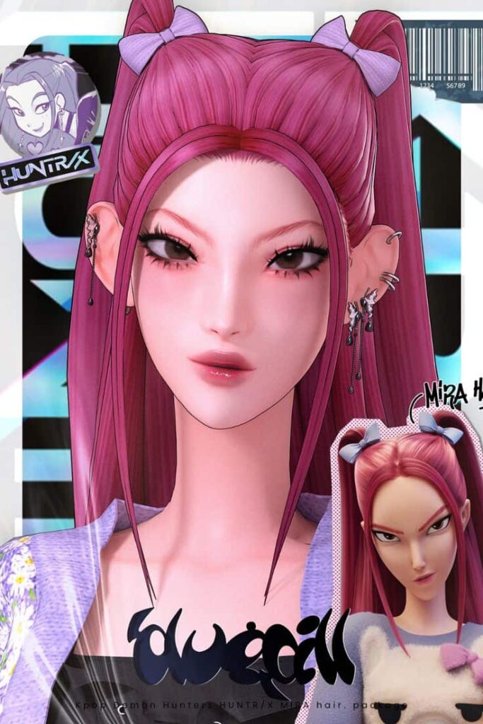 best long hair with accessory