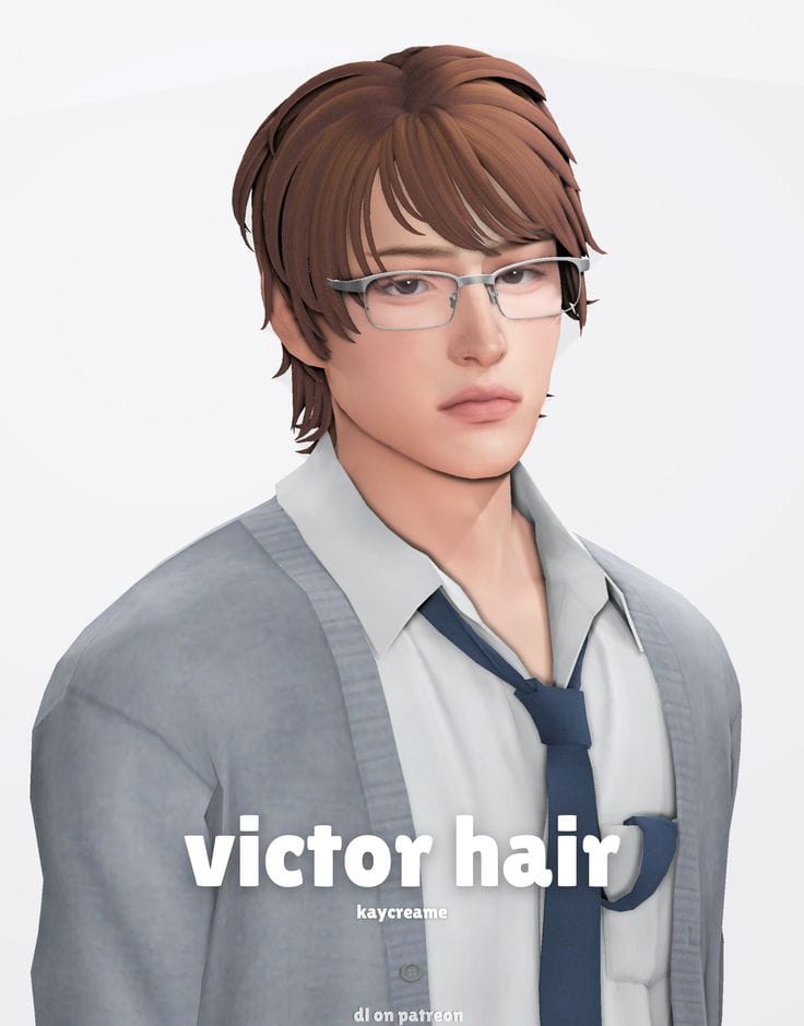 best male hair cc