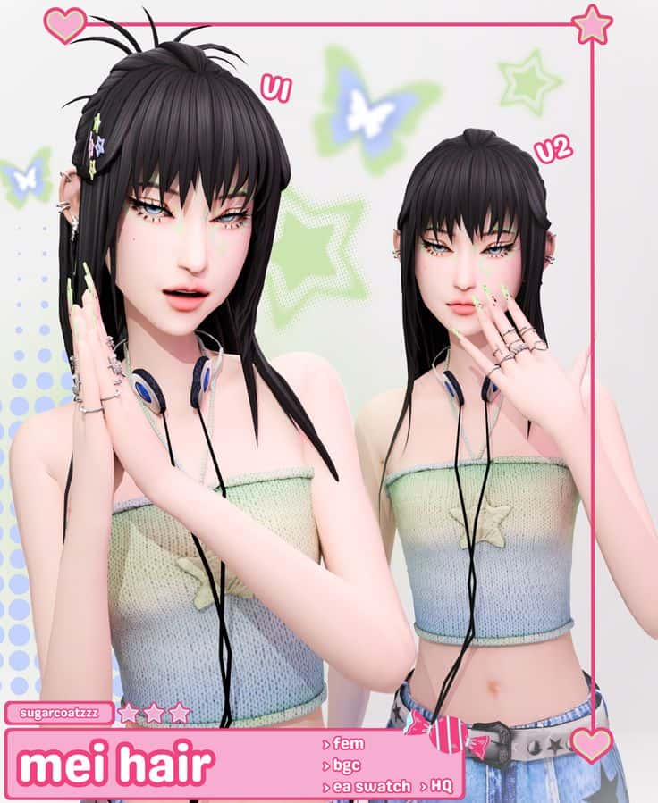 mei sims 4 hair cc